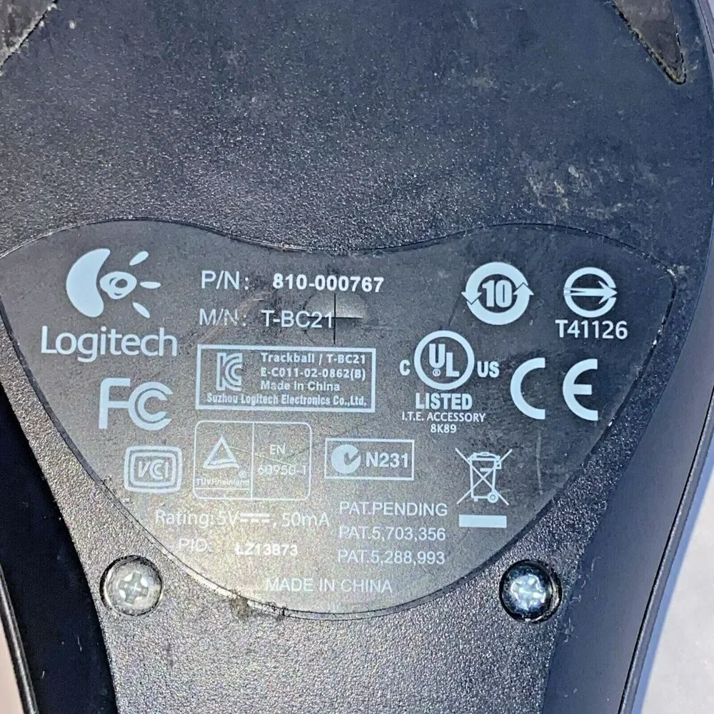 Logitech Trackman Marble Mouse USB T-BC21 (804377-0000) - TESTED WIRED Gamers
